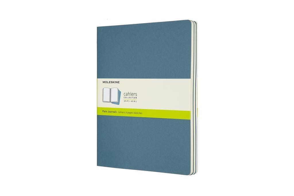 Cover: 8058647629636 | Moleskine Cahier XL, 3er Set, Blanko, Lebhaftes Blau | Notizbücher