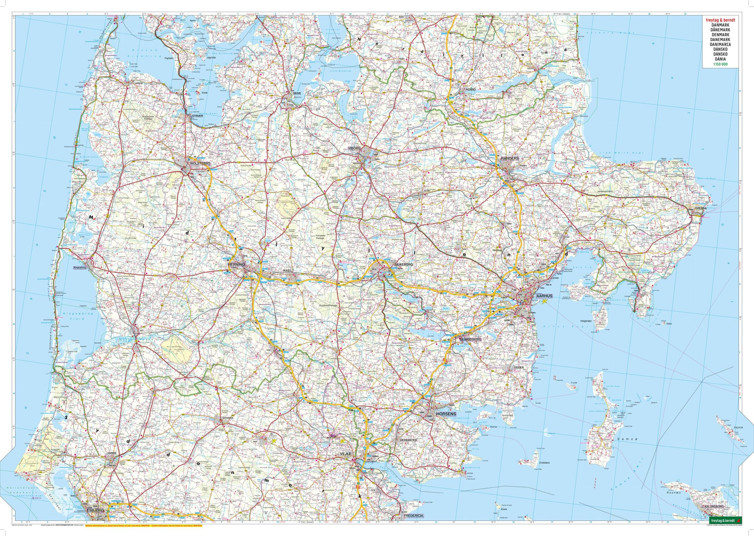 Bild: 9783707916560 | Dänemark Nord und Süd, Straßenkarten-Set 1:150.000, freytag &amp; berndt