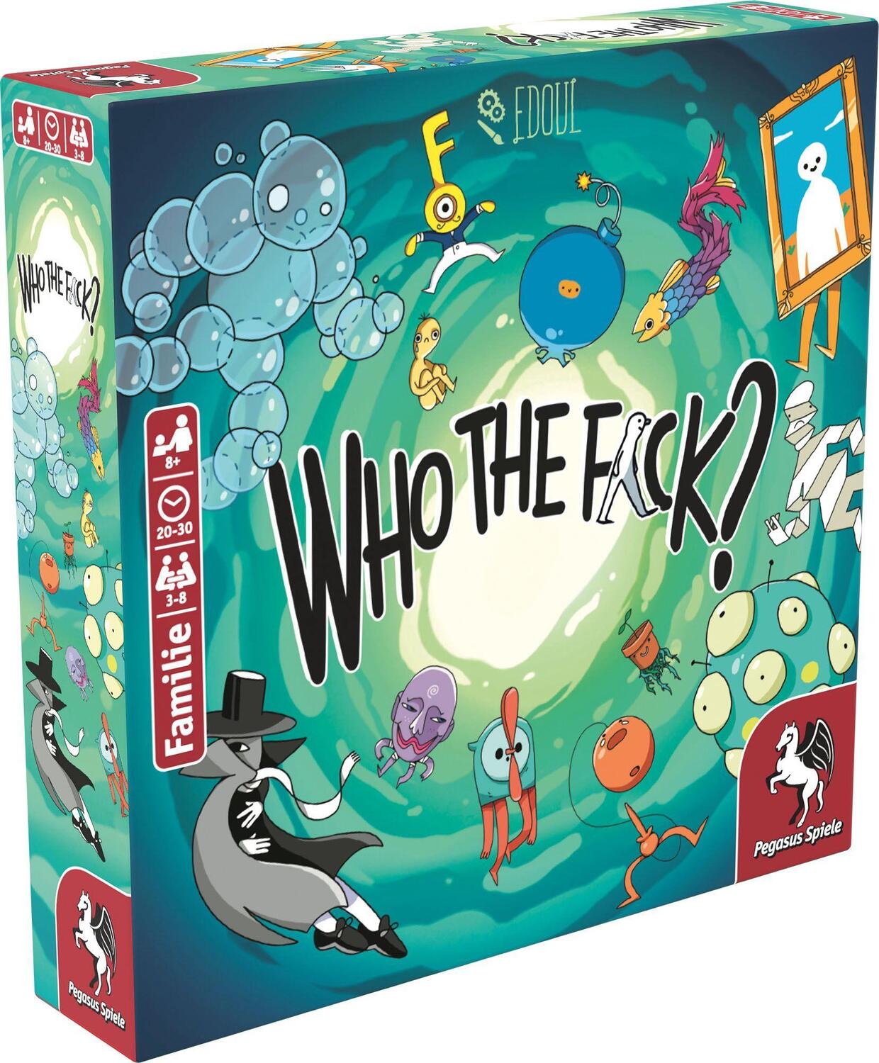 Cover: 4250231739064 | Who the F*ck? | Spiel | 57135G | Deutsch | 2024 | Pegasus Spiele GmbH