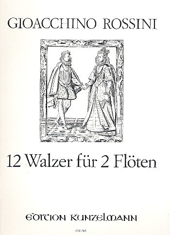 Cover: 9990050178617 | 12 Walzer für 2 Flöten Spielpartitur | Gioacchino Rossini