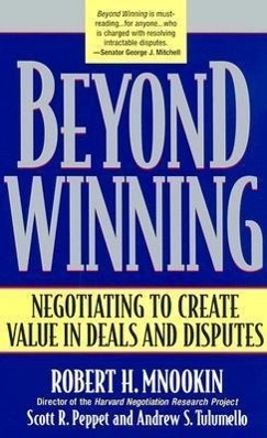 Cover: 9780674012318 | Beyond Winning | Negotiating to Create Value in Deals and Disputes