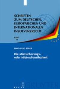 Cover: 9783899495577 | Die Mietsicherungs- oder Mieterdienstbarkeit | Hans-Gerd Böker | Buch