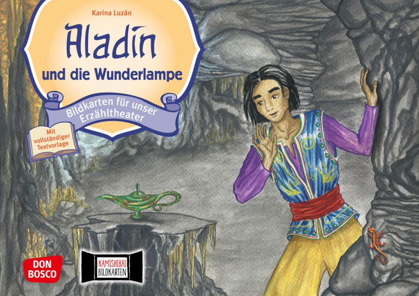 Cover: 4260179513756 | Aladin und die Wunderlampe. Kamishibai Bildkartenset. | Box | 12 S.