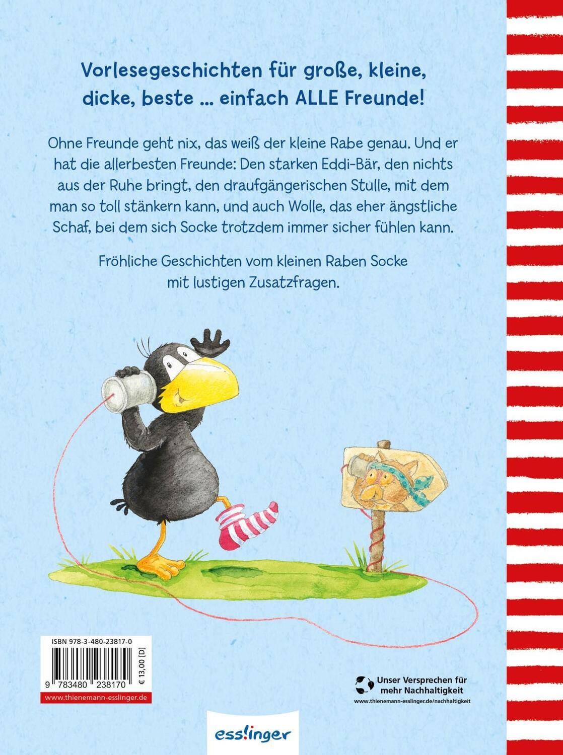 Rückseite: 9783480238170 | Der kleine Rabe Socke: Alles Freunde! | Nele Moost | Buch | 64 S.