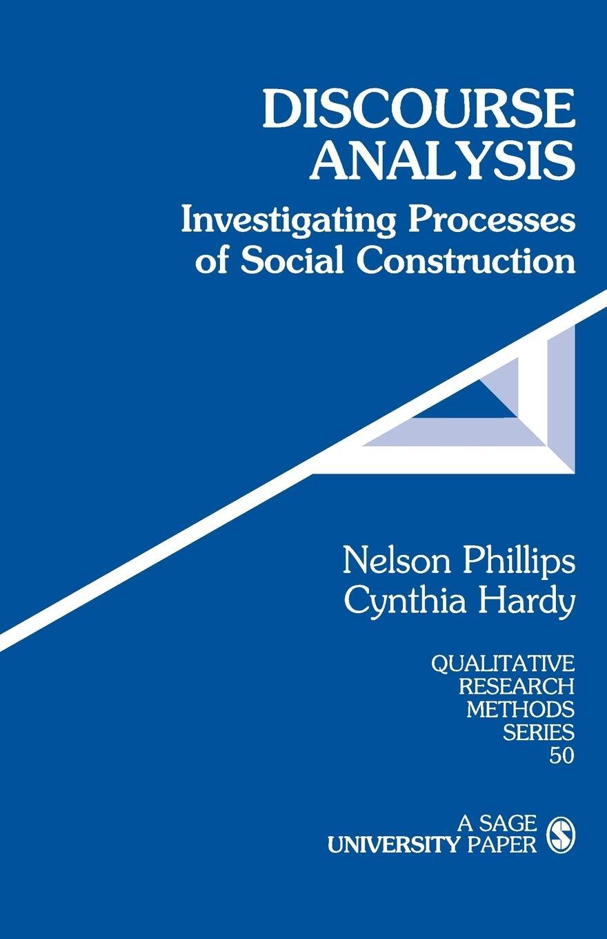 Cover: 9780761923626 | Discourse Analysis | Investigating Processes of Social Construction