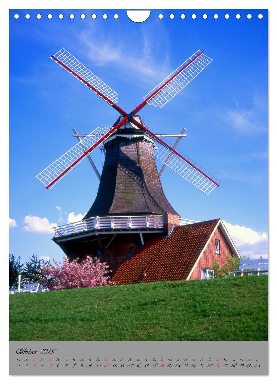 Bild: 9783457030660 | Windmühlen in Norddeutschland (Wandkalender 2025 DIN A4 hoch),...