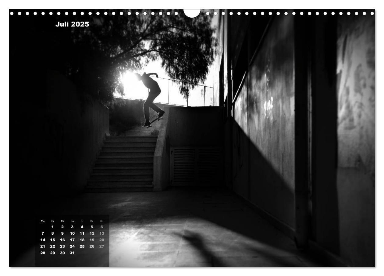 Bild: 9783435672646 | Skateboarden in Schwarz-Weiß (Wandkalender 2025 DIN A3 quer),...