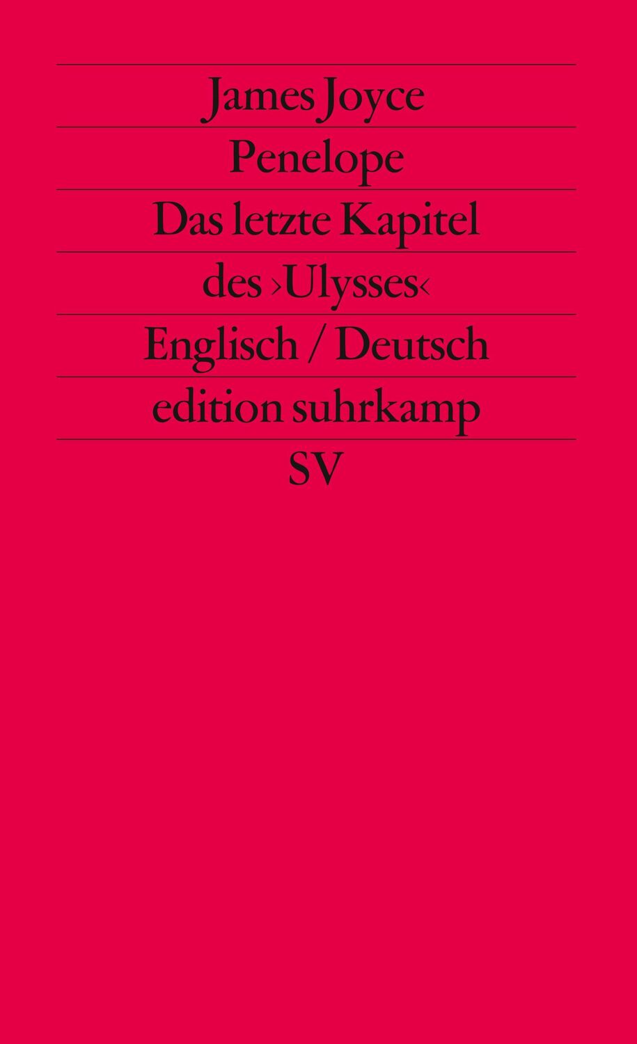 Cover: 9783518111062 | Penelope. Das letzte Kapitel des Ulysses (Übers. Wollschläger) | Joyce