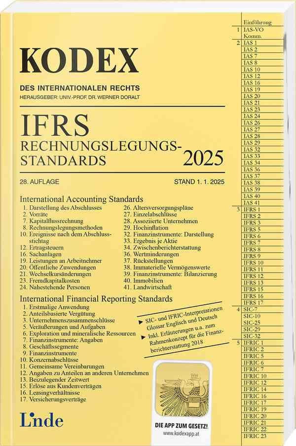 Cover: 9783714304138 | KODEX IFRS - Rechnungslegungsstandards 2025 | Alfred Wagenhofer | Buch