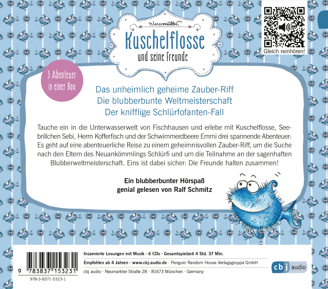 Bild: 9783837153231 | Kuschelflosse und seine Freunde, 6 Audio-CD | Nina Müller | Audio-CD