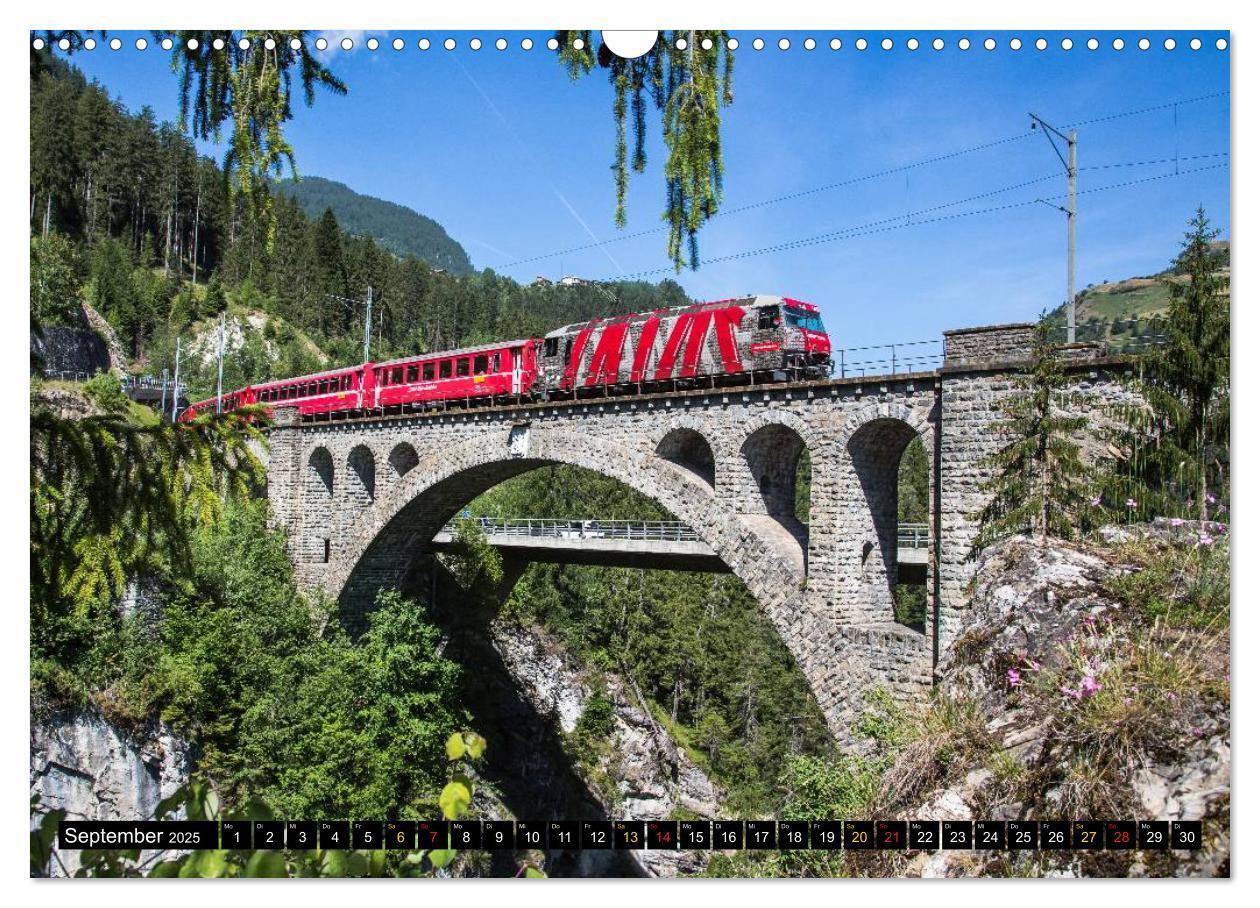 Bild: 9783435570645 | Rhätische Bahn 2025 (Wandkalender 2025 DIN A3 quer), CALVENDO...