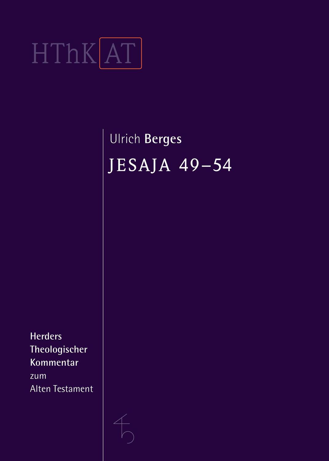 Cover: 9783451268373 | Jesaja 49-54 | Ulrich Berges | Buch | Lesebändchen, mit Schutzumschlag