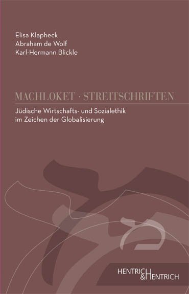Cover: 9783955651398 | Jüdische Wirtschafts- und Sozialethik in Zeiten der Globalisierung
