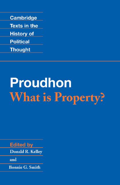 Cover: 9780521405560 | Proudhon | What Is Property? | Joseph Pierre (u. a.) | Taschenbuch