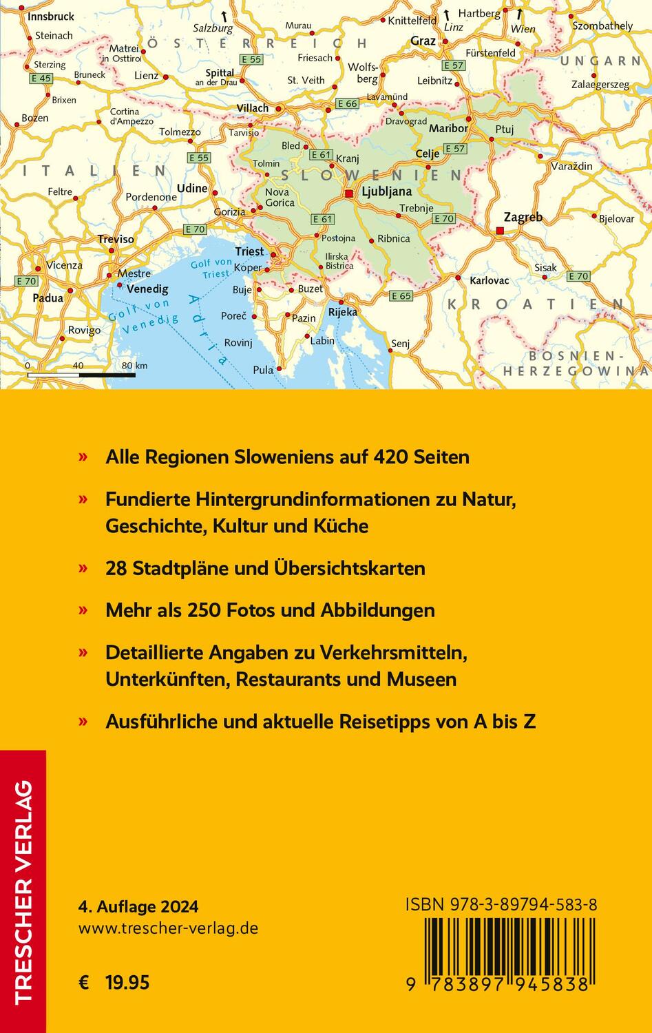 Rückseite: 9783897945838 | TRESCHER Reiseführer Slowenien | Matthias Jacob | Taschenbuch | 420 S.