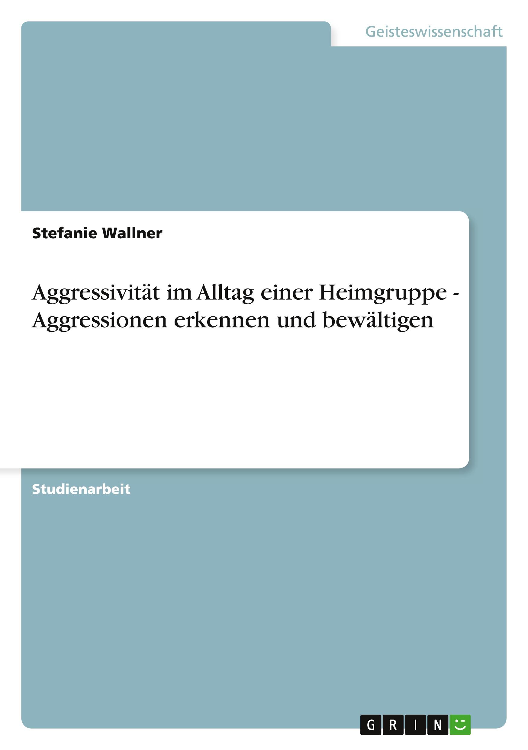 Cover: 9783640621439 | Aggressivität im Alltag einer Heimgruppe - Aggressionen erkennen...