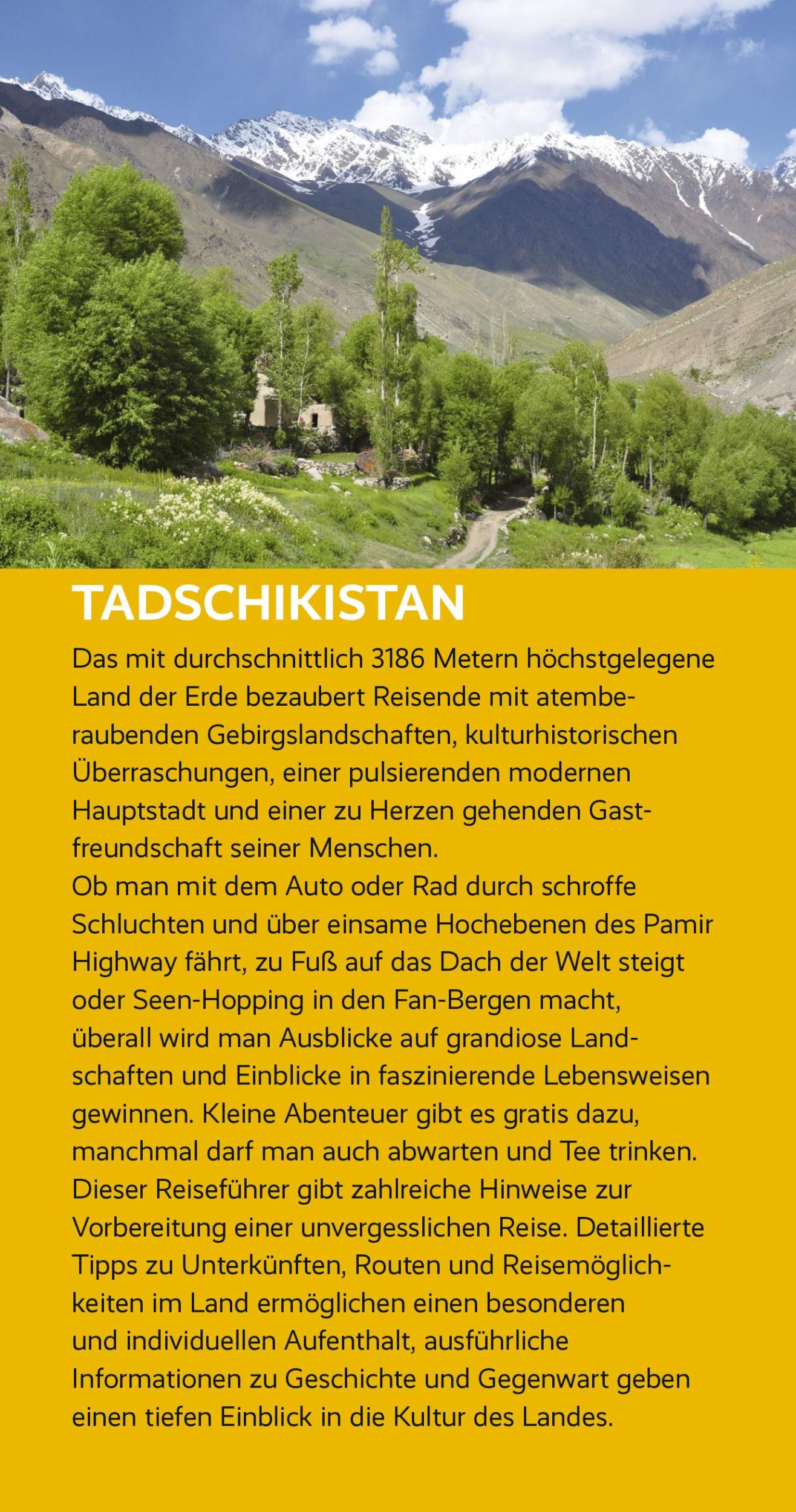 Bild: 9783897946743 | TRESCHER Reiseführer Tadschikistan | Dagmar Schreiber | Taschenbuch