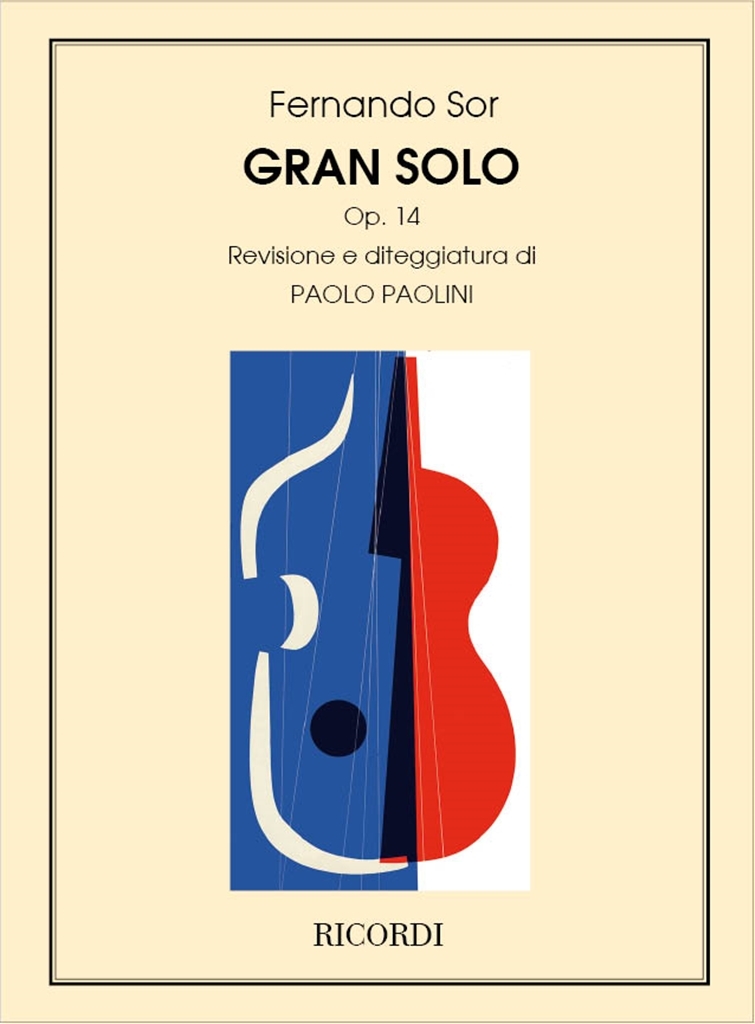 Cover: 9790041320908 | Gran Solo Op. 14 | Per Chitarra | Fernando Sor | Partitur | Ricordi