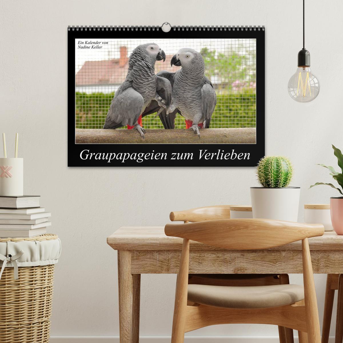 Bild: 9783435626168 | Graupapageien zum Verlieben (Wandkalender 2025 DIN A3 quer),...