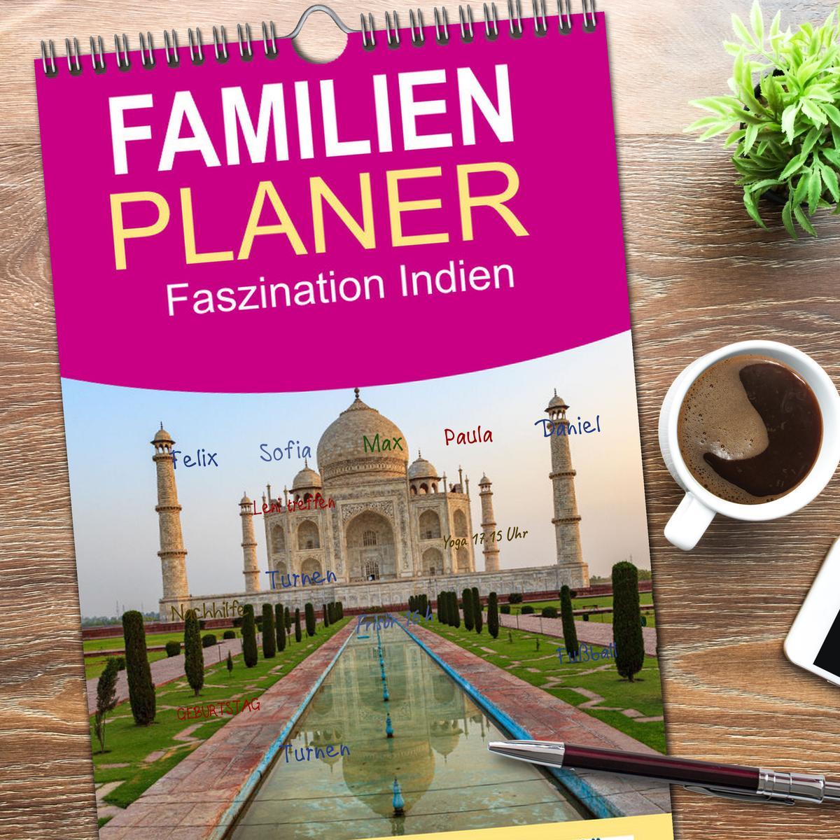 Bild: 9783457101872 | Familienplaner 2025 - Faszination Indien mit 5 Spalten...