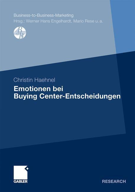 Cover: 9783834929204 | Emotionen bei Buying Center-Entscheidungen | Christin Haehnel | Buch