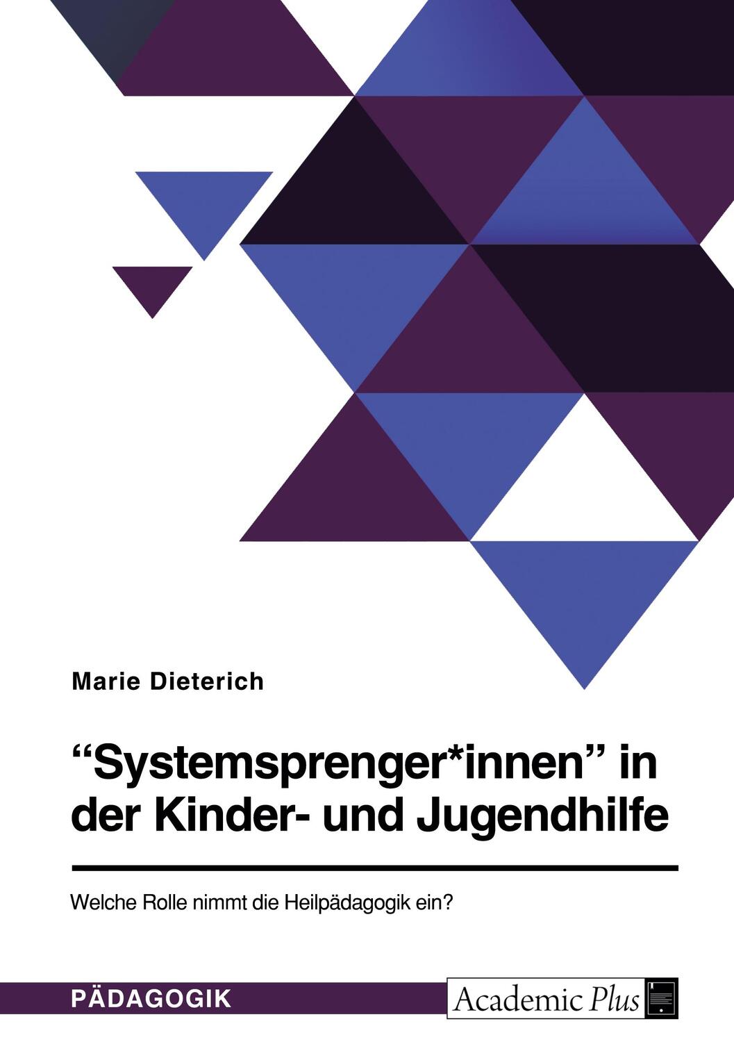 Cover: 9783346841971 | "Systemsprenger*innen" in der Kinder- und Jugendhilfe. Welche Rolle...