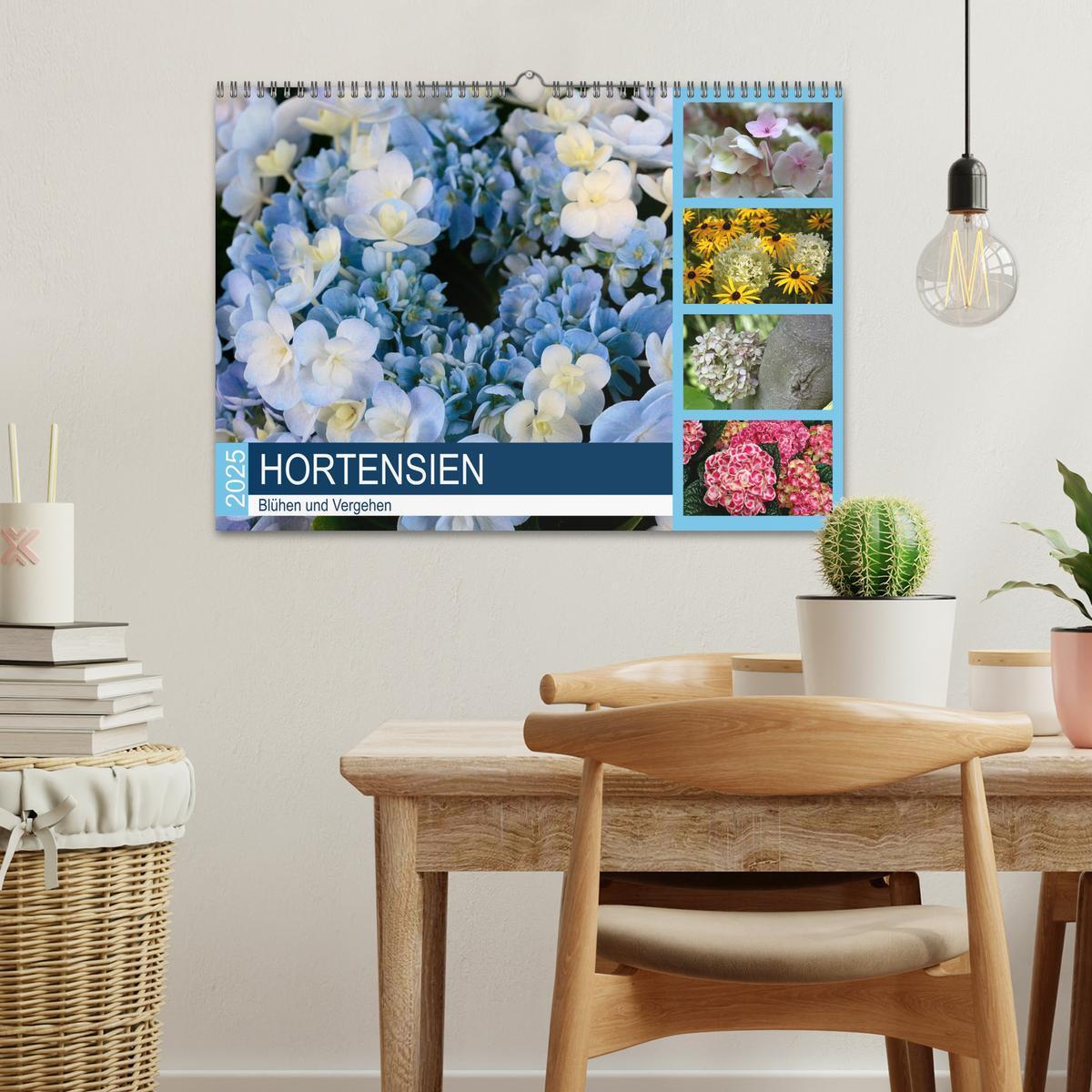 Bild: 9783435393688 | Hortensien Blühen und Vergehen (Wandkalender 2025 DIN A3 quer),...