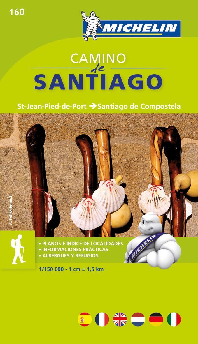 Cover: 9782067148055 | Camino de Santiago - Zoom Map 160 | Map | Broschüre | 1 S. | Englisch