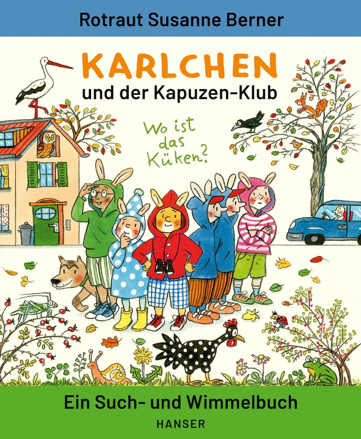 Cover: 9783446271289 | Karlchen und der Kapuzen-Klub | Ein Such- und Wimmelbuch | Berner