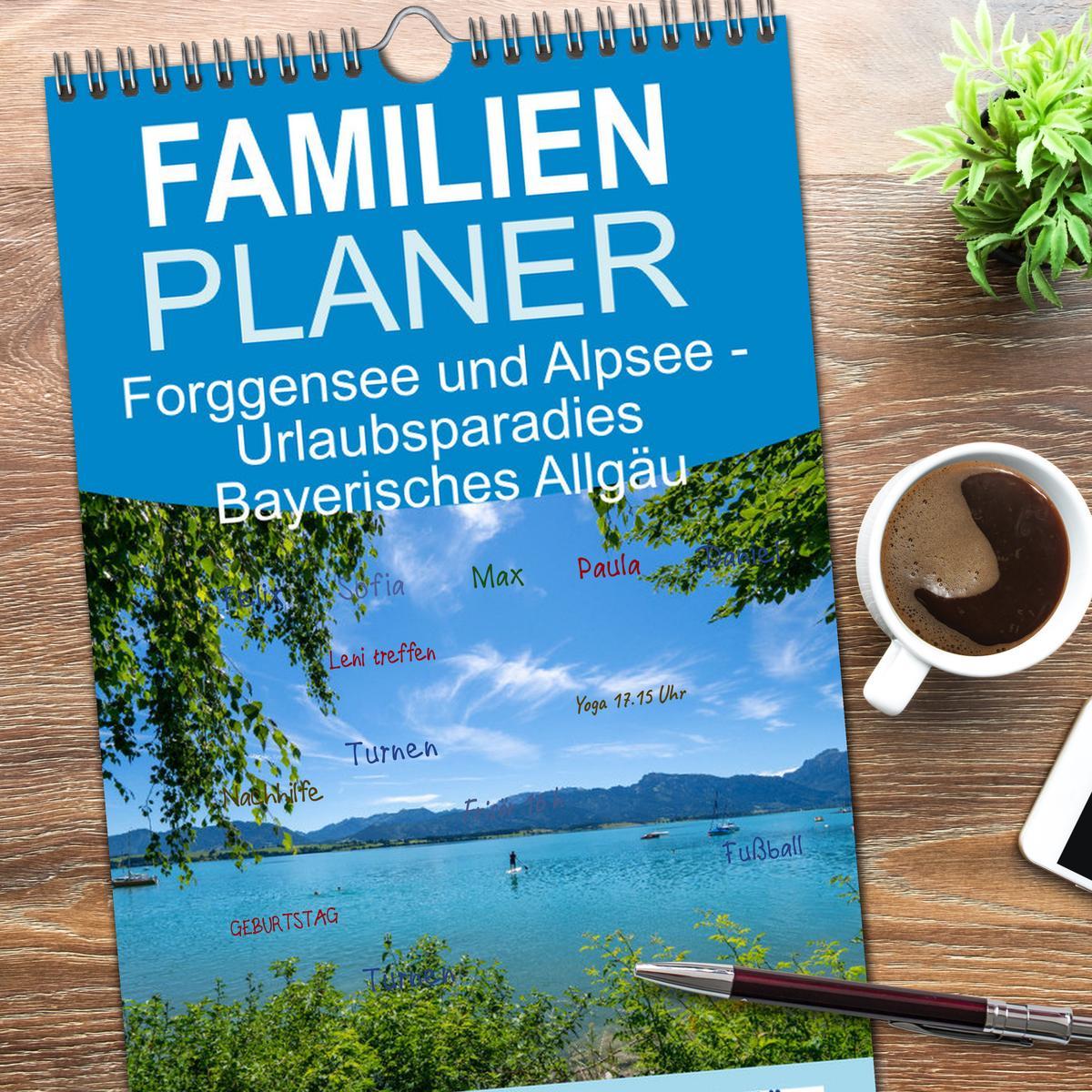 Bild: 9783457102091 | Familienplaner 2025 - Forggensee und Alpsee - Urlaubsparadies...