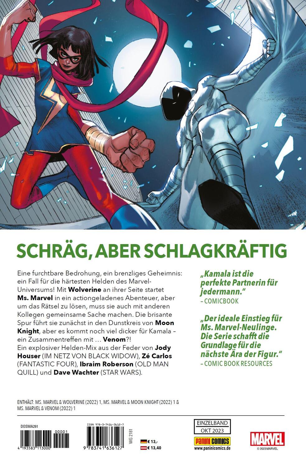 Rückseite: 9783741636127 | Ms. Marvel: Teamarbeit mal anders | Jody Houser (u. a.) | Taschenbuch