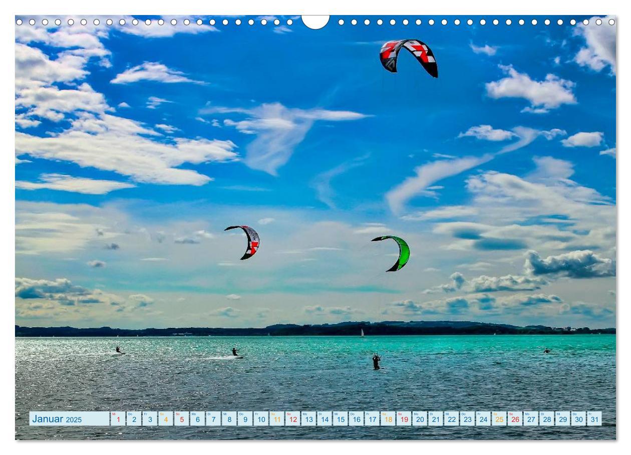 Bild: 9783435727117 | Kitesurfen - über den Wellen (Wandkalender 2025 DIN A3 quer),...