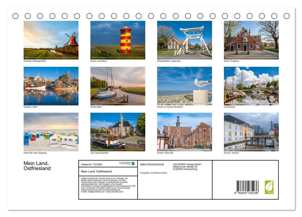 Bild: 9783435035236 | Mein Land, Ostfriesland (Tischkalender 2025 DIN A5 quer), CALVENDO...