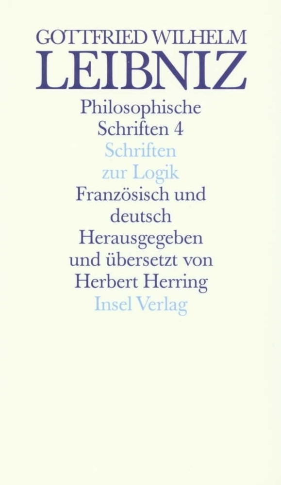 Cover: 9783458145318 | Schriften zur Logik und zur philosophischen Grundlegung von...