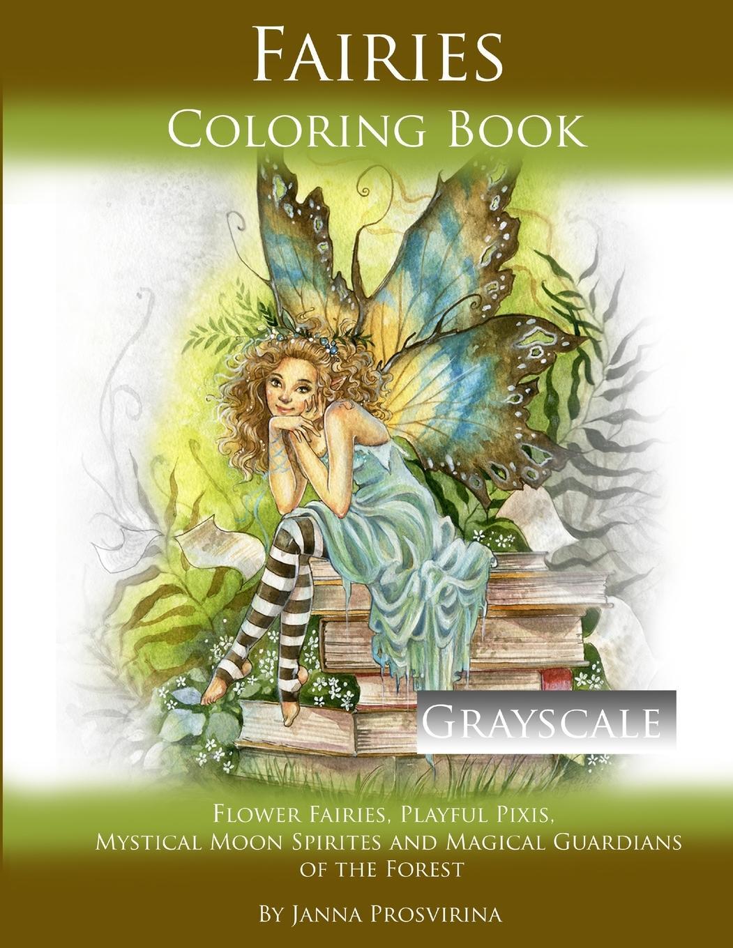 Cover: 9780244134846 | Fairies Coloring Book Grayscale | Janna Prosvirina | Taschenbuch