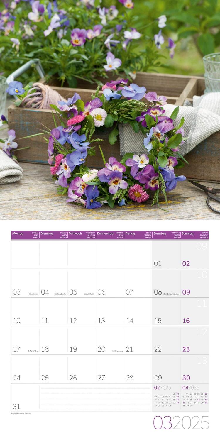 Bild: 9783838445007 | Blumenzauber Kalender 2025 - 30x30 | Ackermann Kunstverlag | Kalender