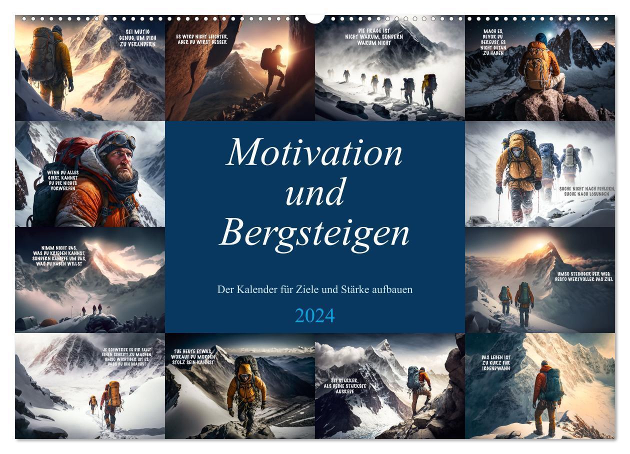 Cover: 9783675616516 | Motivation und Bergsteigen (Wandkalender 2024 DIN A2 quer),...