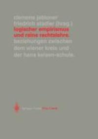 Cover: 9783211835869 | Logischer Empirismus und Reine Rechtslehre | Friedrich Stadler (u. a.)