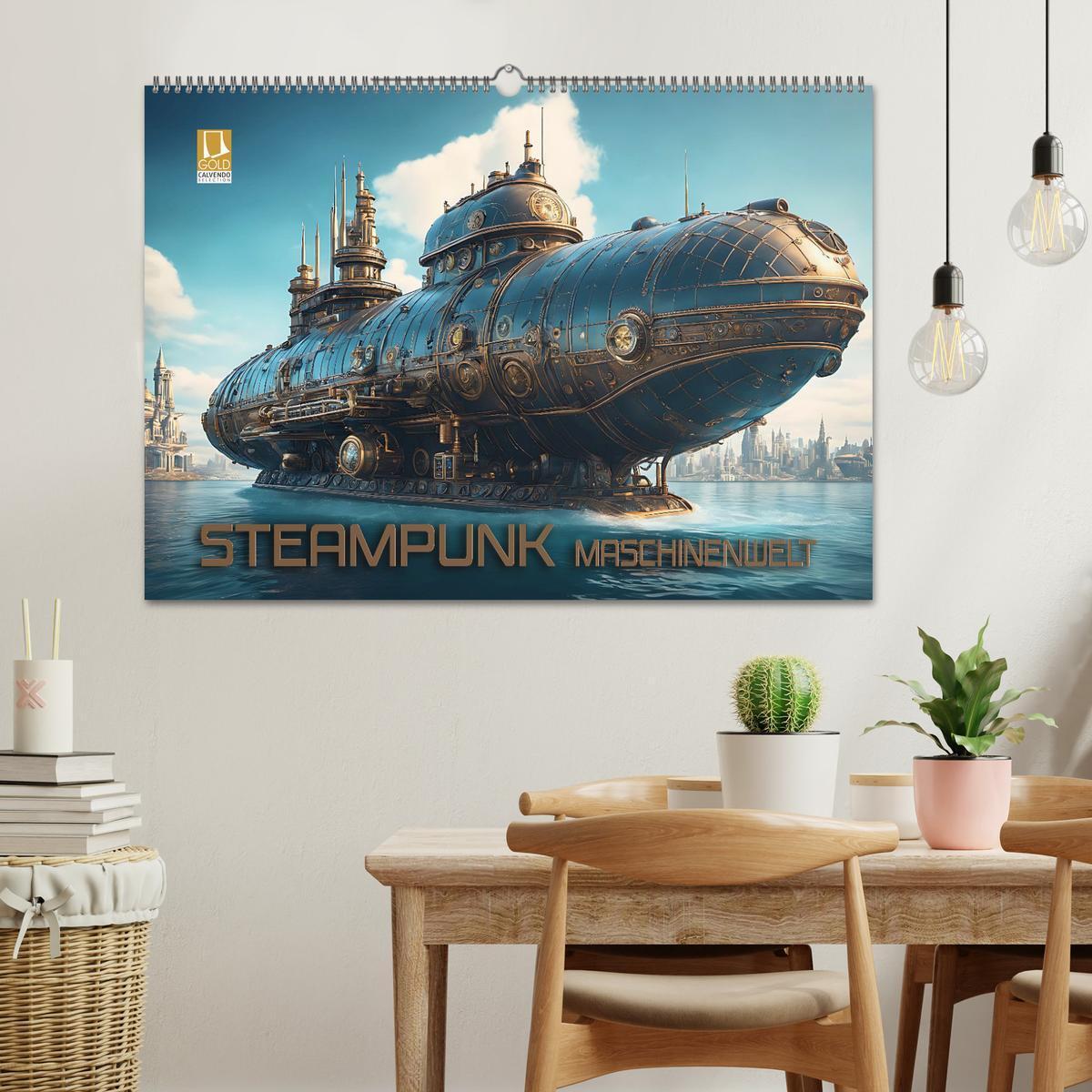 Bild: 9783383826801 | Steampunk Maschinenwelt (Wandkalender 2025 DIN A2 quer), CALVENDO...