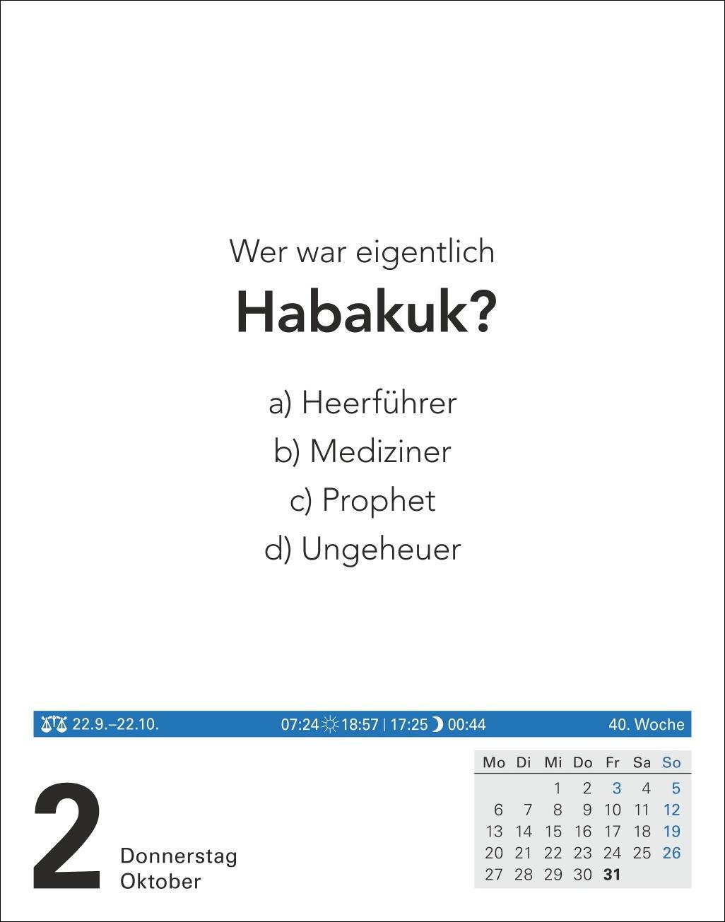 Bild: 9783840033582 | Wissen Tagesabreißkalender 2025 - Quizfragen aus Geschichte,...