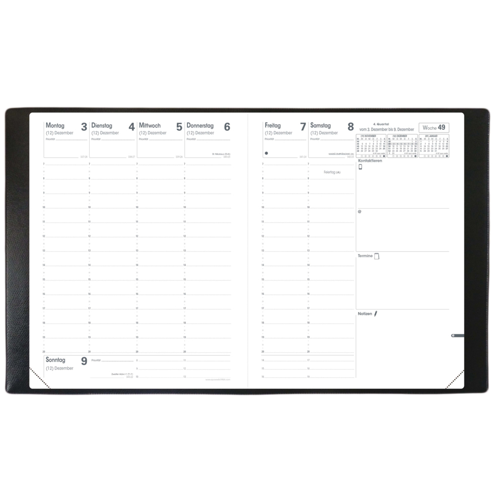 Bild: 3371010124190 | Pre 777 VZ Club schwarz 2025 | Kalender im Schreibtischformat | Vadis