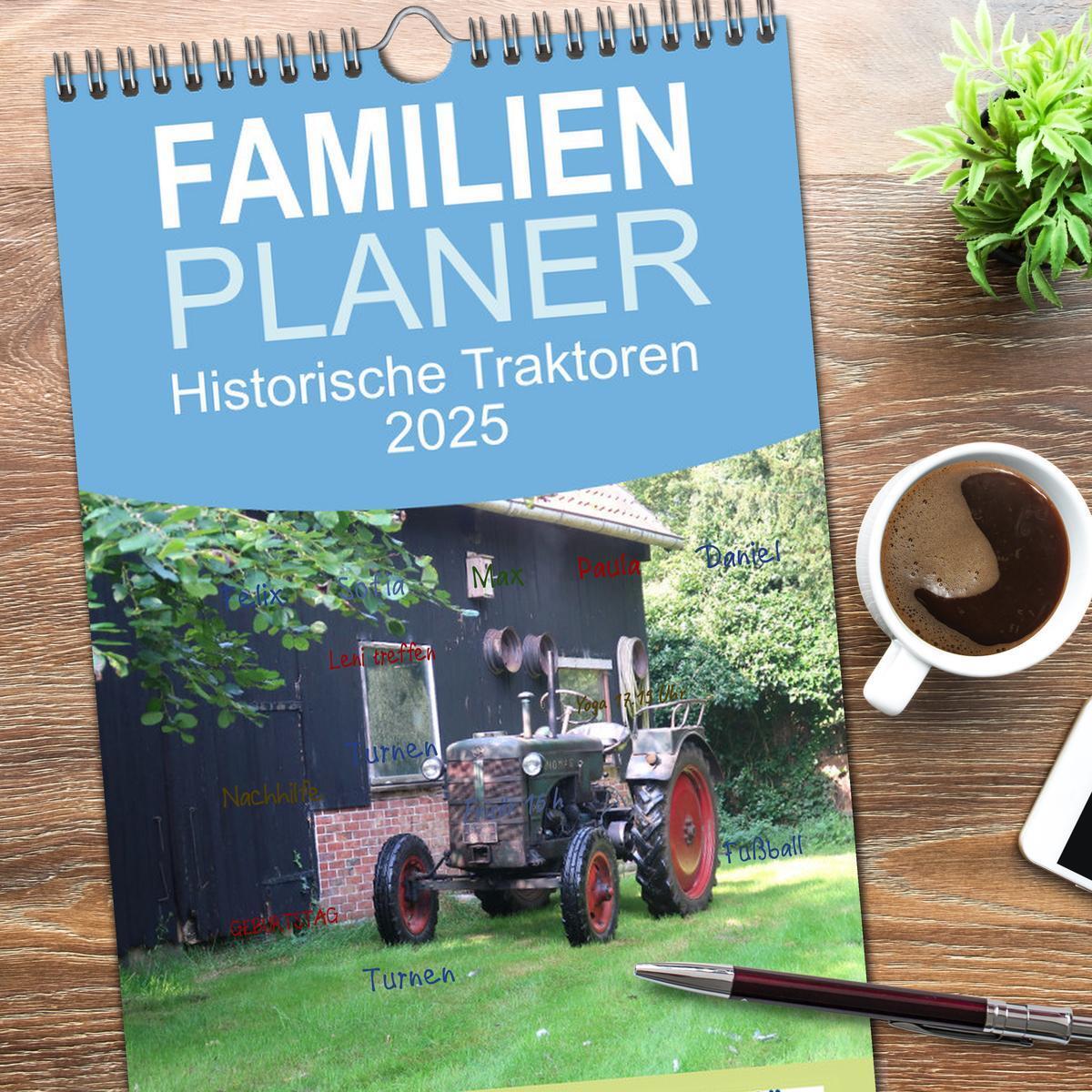 Bild: 9783457090145 | Familienplaner 2025 - Historische Traktoren 2025 mit 5 Spalten...