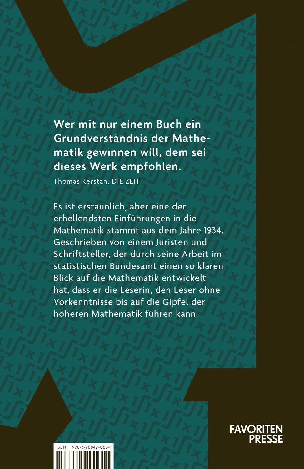 Bild: 9783968490601 | Vom Einmaleins zum Integral | Mathematik für jedermann | Colerus