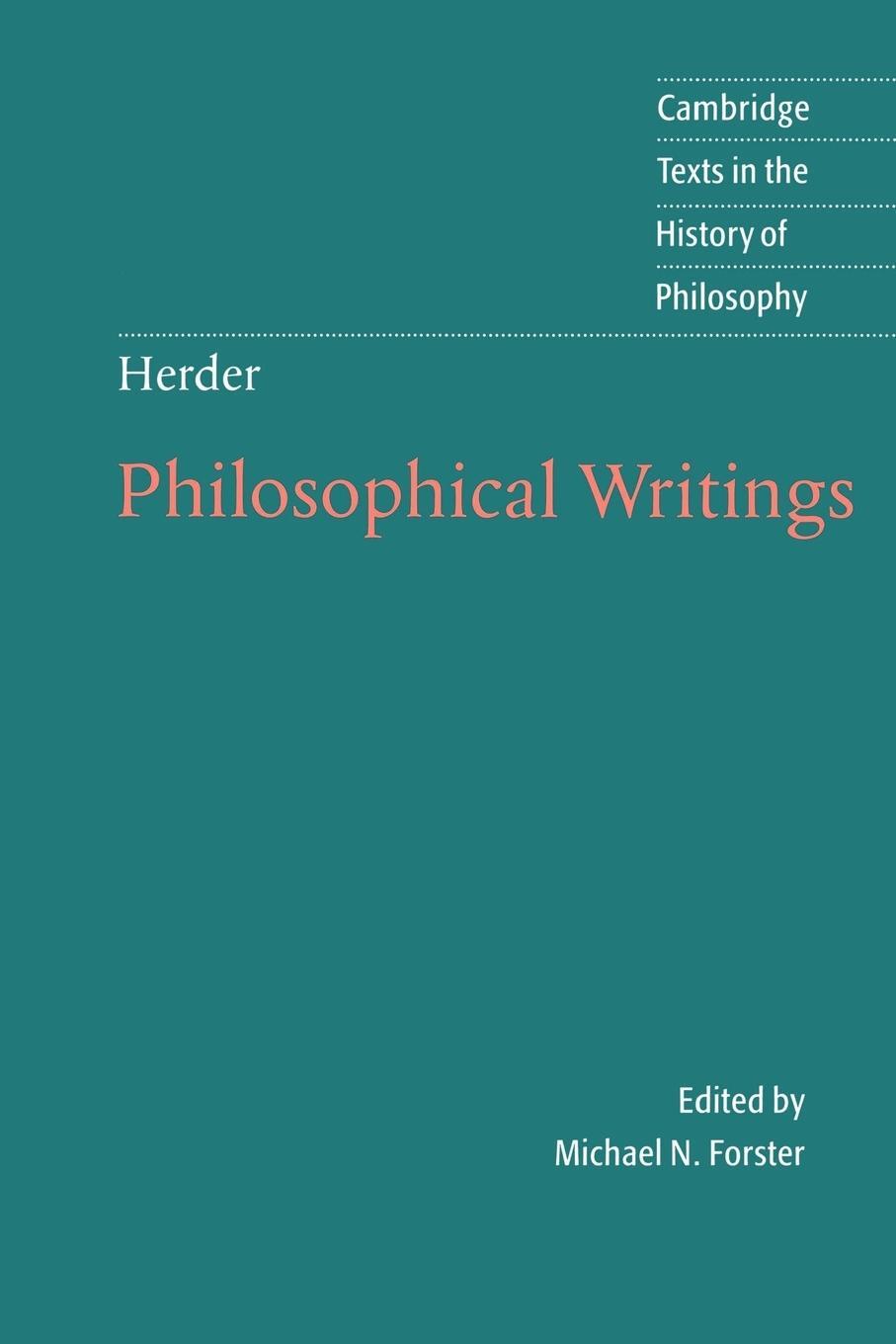 Cover: 9780521794091 | Herder | Philosophical Writings | Johann Gottfried Herder (u. a.)