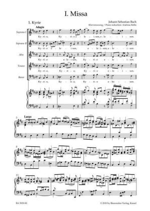Bild: 9790006539413 | Messe h-Moll BWV 232, Klavierauszug | Johann Sebastian Bach | Buch