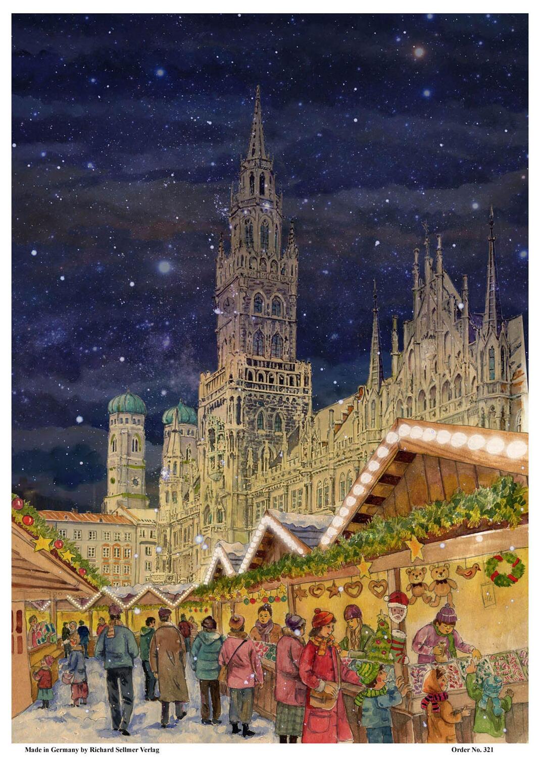 Cover: 4025985993211 | Adventskalender "München Marienplatz" | Papier-Adventskalender | 2021