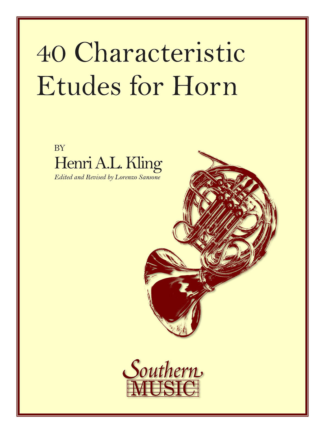 Cover: 884088702168 | 40 Characteristic Etudes | Henri Kling | Southern Music | Buch