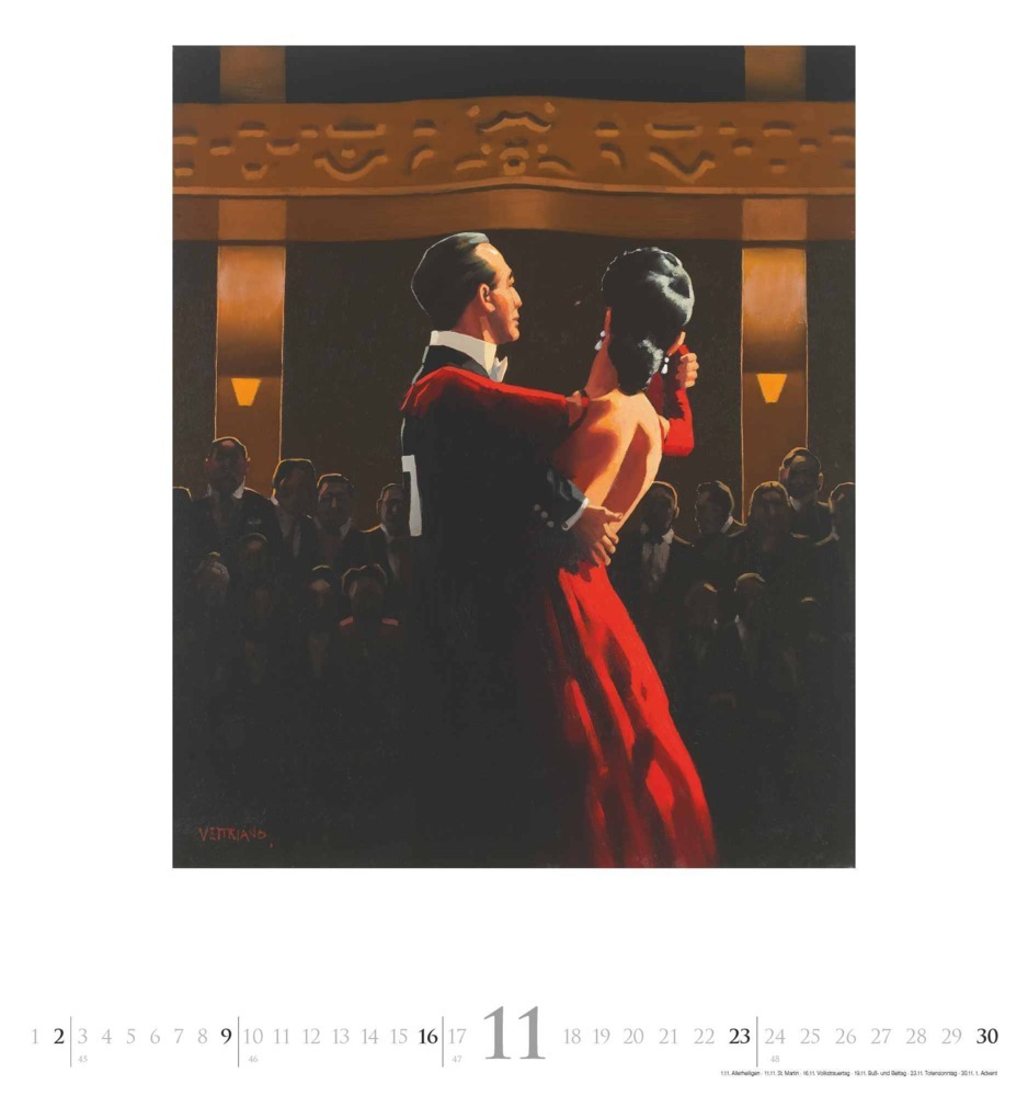 Bild: 4250809653228 | DUMONT - Jack Vettriano 2025 Wandkalender, 45x48cm, Kunstkalender...