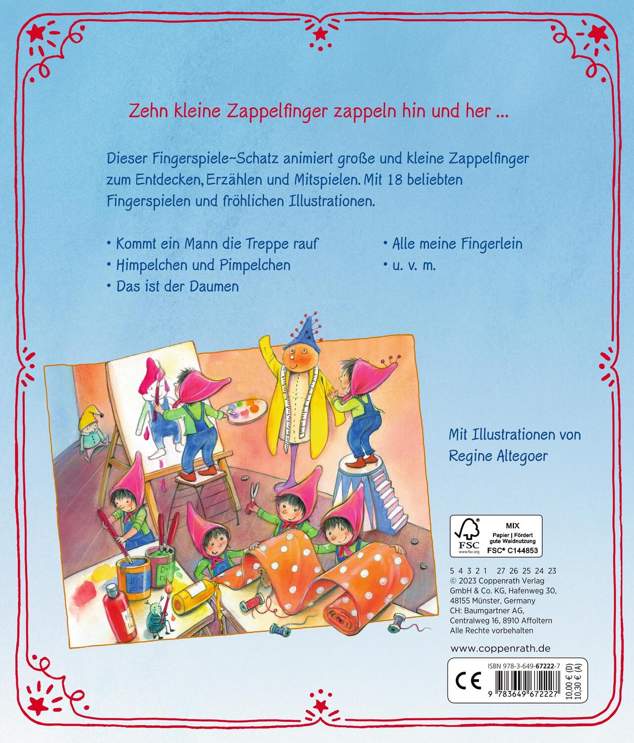 Rückseite: 9783649672227 | Mein Fingerspiele-Schatz | Verse für kleine Zappelfinger | Altegoer