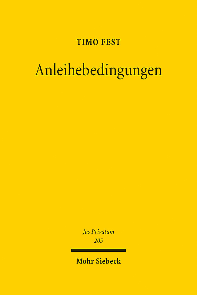 Cover: 9783161545078 | Anleihebedingungen | Timo Fest | Buch | L | Deutsch | 2022